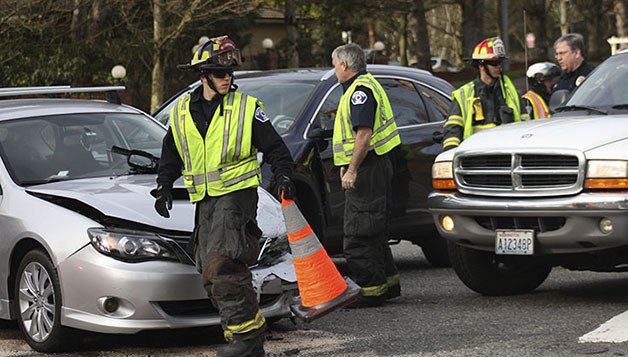 The intersection of Kamber and Richards roads was blocked for about 45 minutes this morning