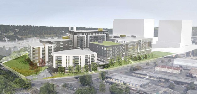 Security Properties plans to construct five mixed-use residential buildings in the growing Spring District of Bellevue.