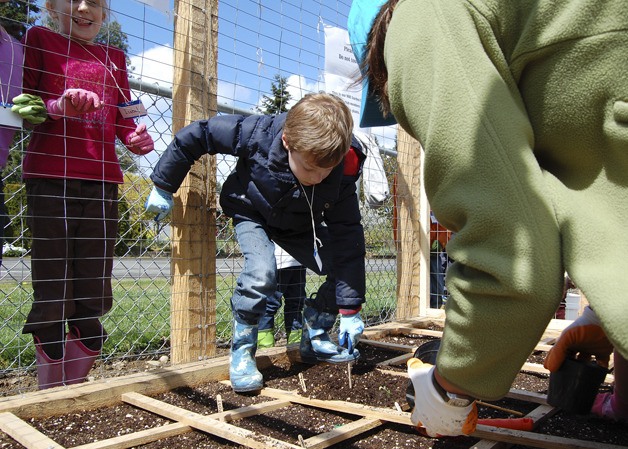 Students from Newport heights Elementray participate in Garden Club