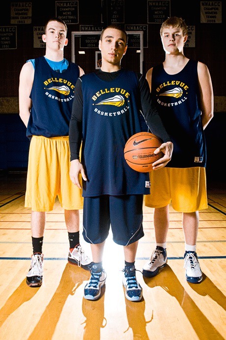 New-look Bellevue: Aaron Bright (center)