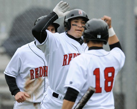Redhawks third baseman Josh Kalalau