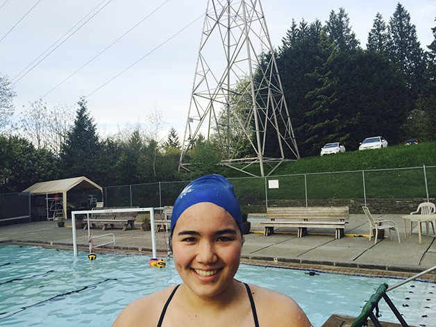 Bellevue water polo player Alexis Taber is one of the senior leaders on her team. The Wolverines have compiled an overall record of 13-8 thus far this season.