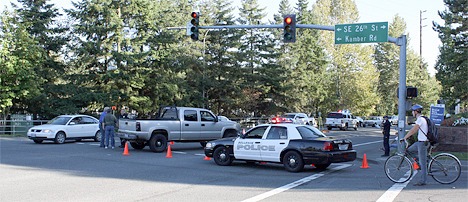 An 88-year-old Bellevue woman was in critical condition Monday after being struck by a pickup truck at Richards Road and SE 26th St.