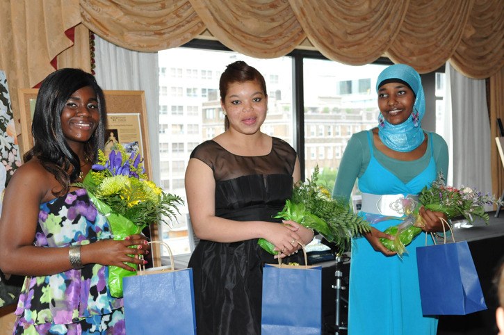 The three senior members of the Successful Young Women's Project(from left: Gloria Boateng