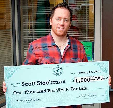 Scott Stockman bought a lottery scratch ticket on a whim at Bellevue's Sun Villa Lanes. He plans to help others with part of his $1