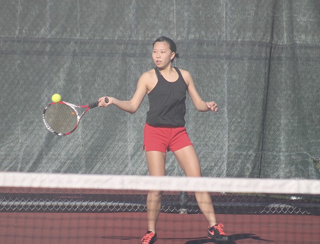 Newport Knights tennis player Teagan Mach advanced to the Class 4A state competition last May.