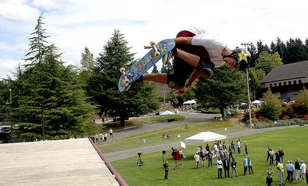 Some of the world's top Mega Ramp skateboarders will compete this weekend (Sept. 20-21) at the EZ Rocks - Skate for the Cure benefit at the Bellevue Skate Park.