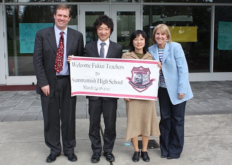 (L to R) Sammamish High School principal Tom Duenwald