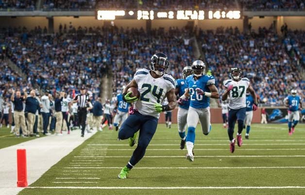 Marshawk Lynch gave the Seahawks a boost with a long touchdown run