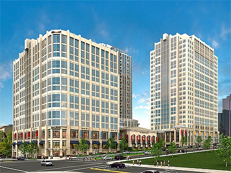Rendering shows The Bravern North Tower on the right.