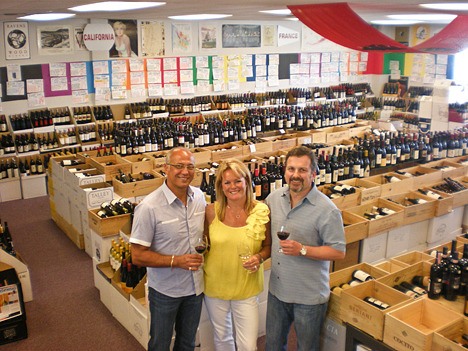 Seattle Wine owners Nabil and Karen Absi and General Manager Peter Carter focus on customer service at the Bellevue shop.
