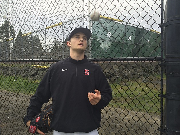 Sammamish Totems baseball player Nick DeGallier plays multiple positions for his team. DeGallier is a pitcher