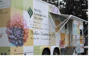 The MammoVan is a mobile mammography van that sets up shop in different locations throughout the month
