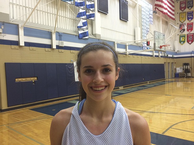 Interlake Saints sophomore point guard Courtney Wehner is fearless on the basketball court.