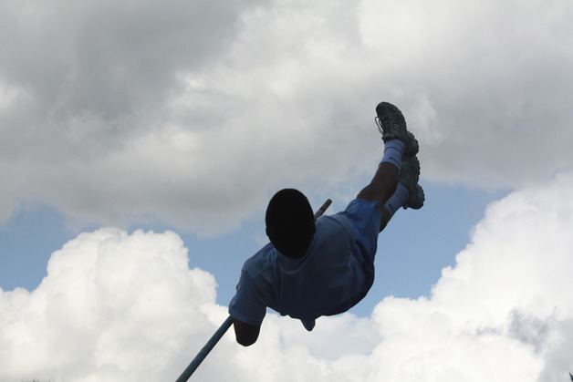 Ryuji Kawashima of Interlake is one of the top vaulters in the state at the 2A level.