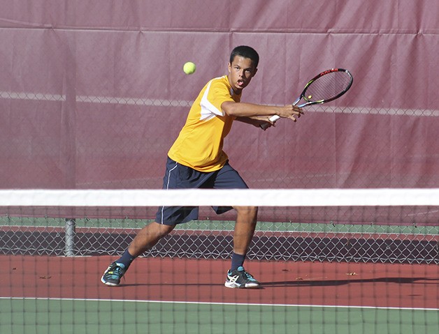 Bellevue Wolverines sophomore tennis player Theo McDonald captured first place in the Class 3A singles KingCo tournament on Oct. 19 at Mercer Island High School in Mercer Island.  McDonald had an undefeated record of 4-0 at the tourney. The Class 3A district tournament will take place this May.