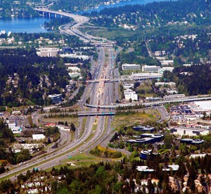 Aerial photo of Eastgate area.