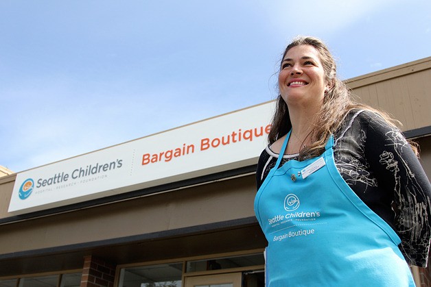 Sarah Ladiges was pleased to show off new branding for the Children's Hospital thrift store now called Bargain Boutique. A 25-year staple in the Overlake business district