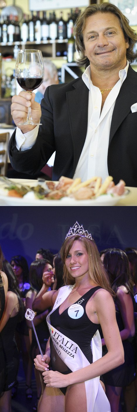 Top: Bellevue restaurateur Salvatore Lembo is organizing the first Miss Italia Washington contest. Below: Christina Marraccini earned the title of Miss Italia USA for 2009.