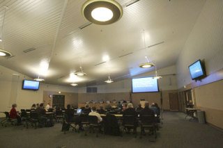 The Bellevue School Board holds its first meeting in a new facility Tuesday