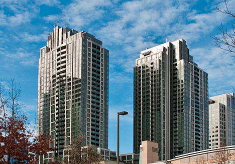 The residential towers at The Bravern.