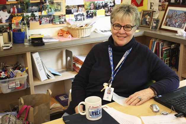 Jeannine Rogel in her classroom at Medina Elementary School.