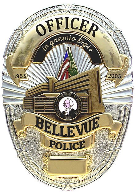 A Bellevue Police officer's badge.