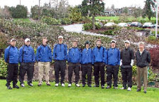 2008 BCC Men’s Golf Team: (from left) Head Coach Kirk Johanson