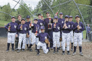 The Yankees captured the 2008 Bellevue Thunderbird Little League Championship. The Majors level baseball team has 11- and 12-year-old players. The team members are (top row