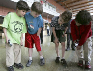 Cherry Crest Elementary school students (from left) Andre Garone