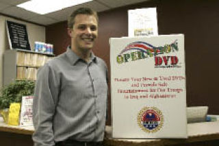 Chiropractor Dr. Michael Weir of Back in Action Chiropractic is collecting DVDs to send over to troops overseas.