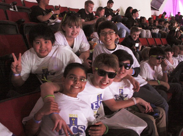 Sixth graders from Eastside Christian School attend We Day at the Key Arena on Wednesday