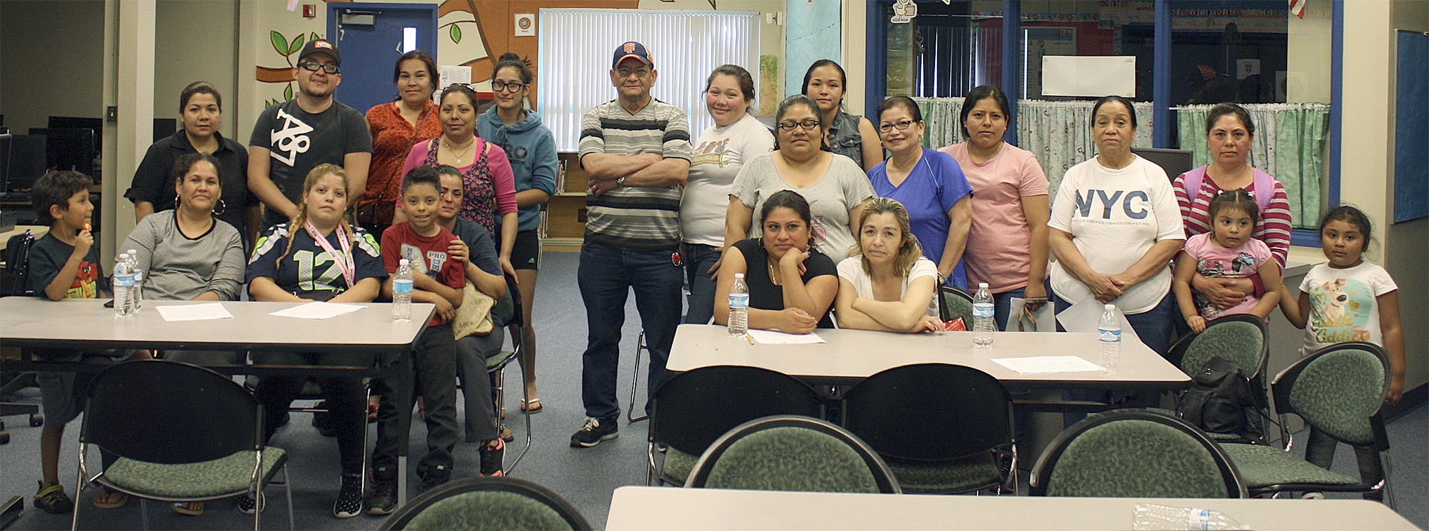 86 of Bellevue's poorest families face eviction if the proposed project goes through. Many of them gathered at Stevenson Elementary School to discuss options.