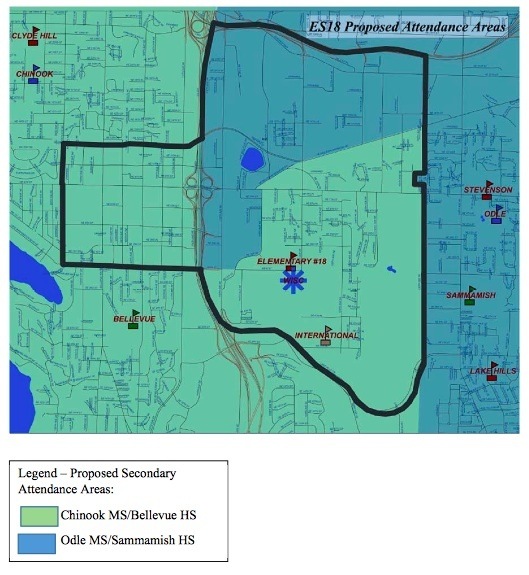 The Elementary 18 attendance area is shown outlined in black