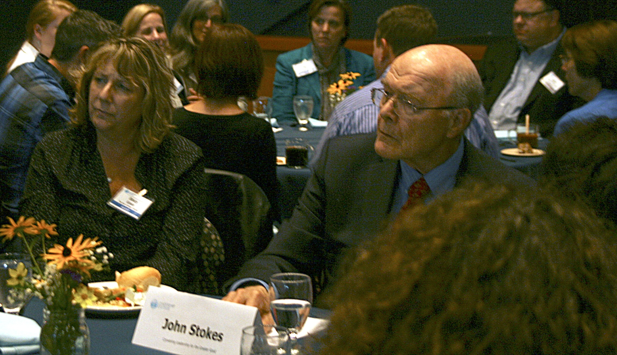 Bellevue Mayor John Stokes looks on during an event on Sept. 9