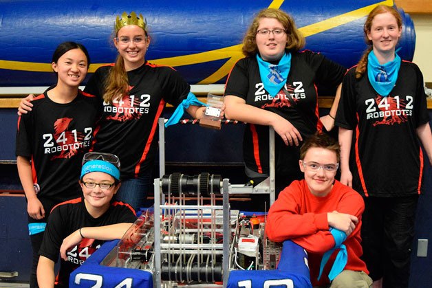 The third time was the charm for Sammamish High School’s all-girls robotics teams