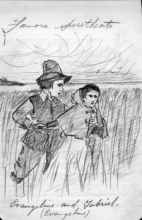 'Evangeline and Gabriel' from Richard Bennett’s Famous Sweethearts.