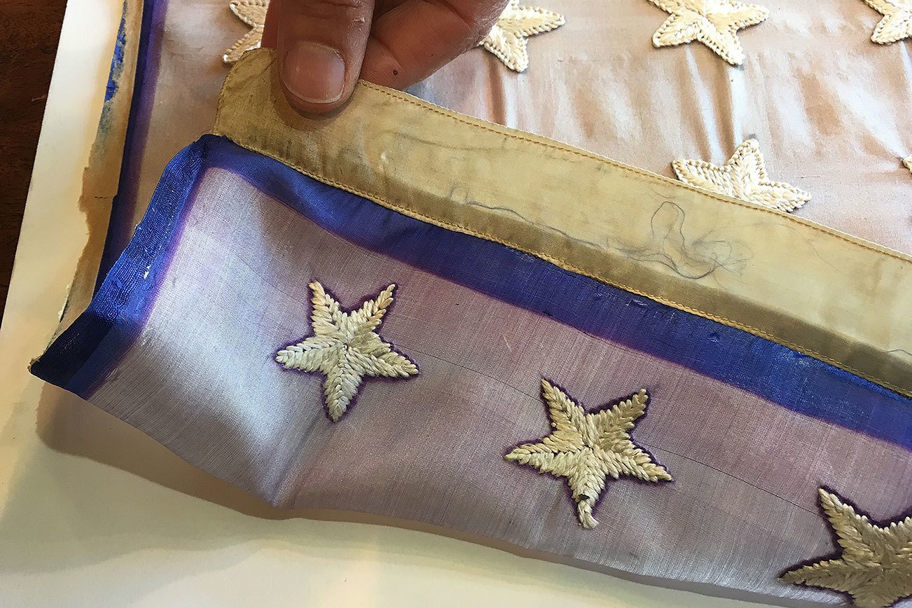 Historic WWI flag sewn by Bellevue women conserved for future generations