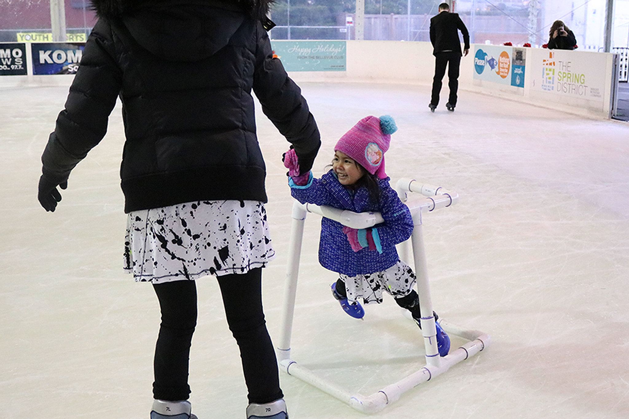 Ice skating smiles in Bellevue