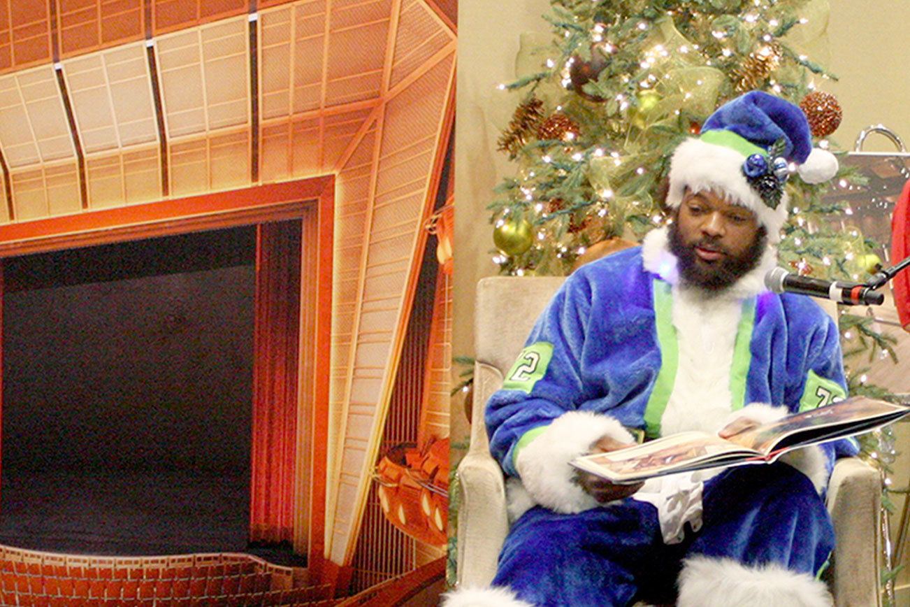 Seahawks Michael Bennett visits Bellevue as Santa | Photos