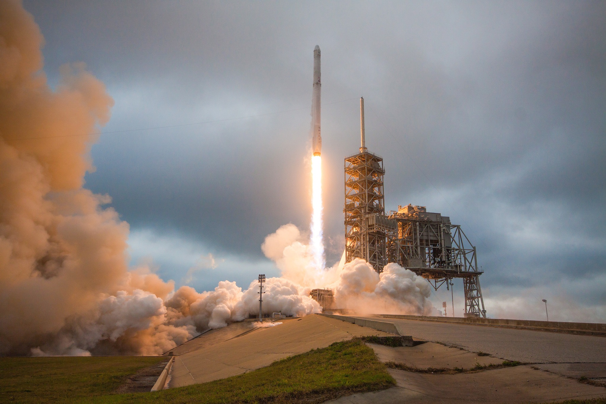 The Falcon 9 rocket Dragon launches from the Kennedy Space Center on Feb. 19 (Photo courtesy of SpaceX).