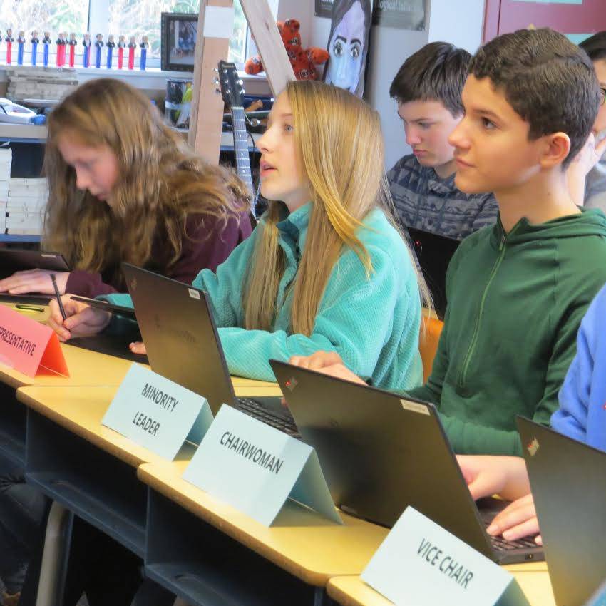 Open Window School students engage in mock legislative experience