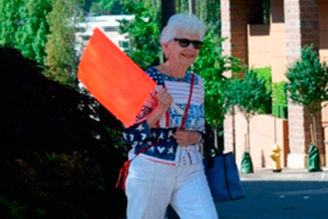 Bellevue evaluating use of pedestrian crossing flags