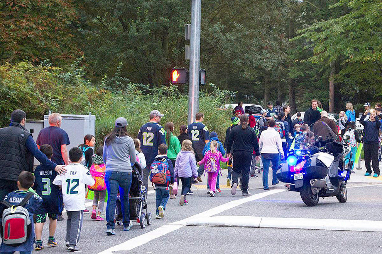 Bellevue elementary students, parents encouraged to walk to school Oct. 4