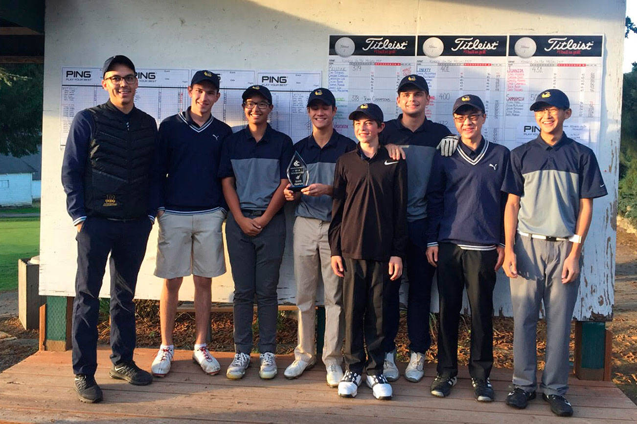 Photo courtesy of Erik Monahan                                The Bellevue Wolverines boys golf team finished the 2017 regular season with an overall record of 7-0.
