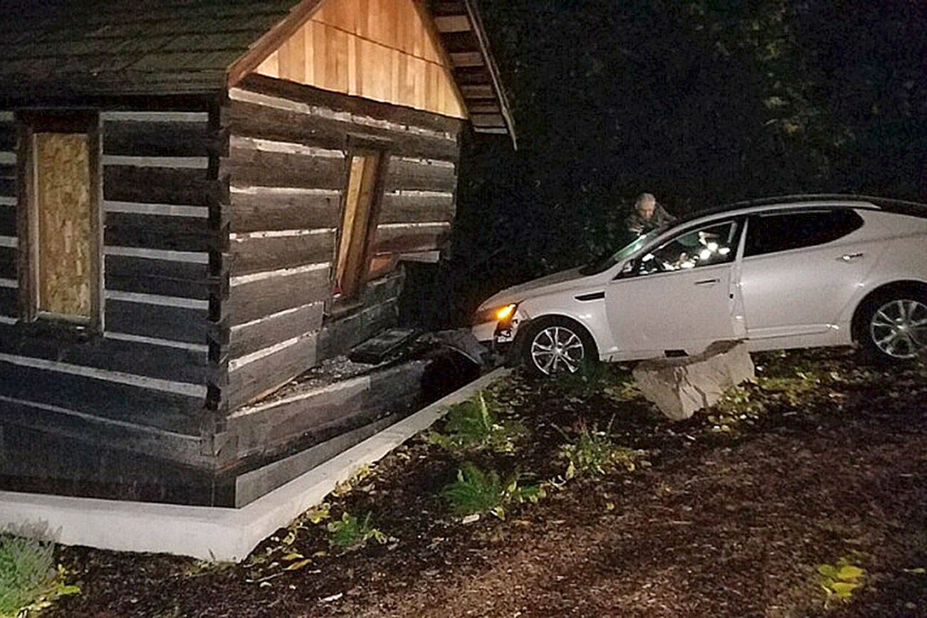 Car crashes into Bellevue’s Burrows Cabin
