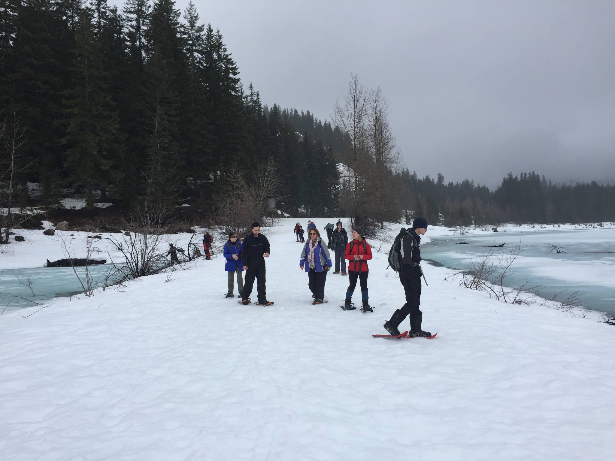 Participants from last year’s snowshoeing adventure. Courtesy of Carrie Sabochik/city of Bellevue