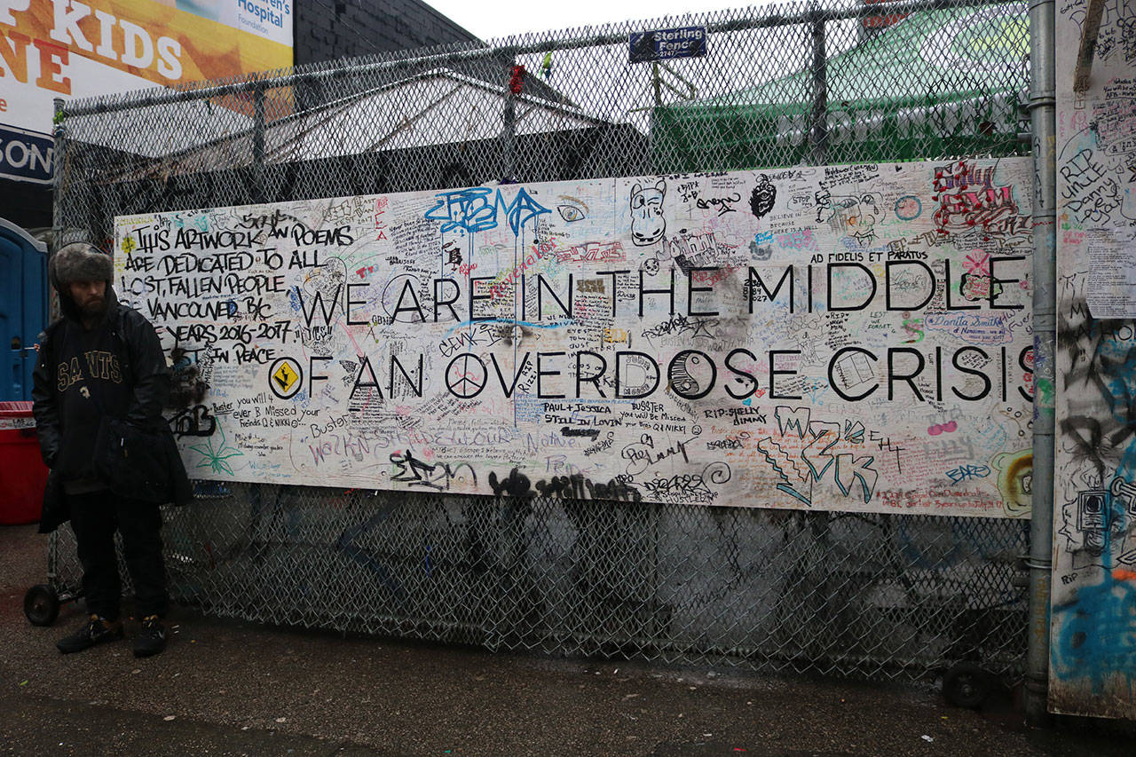 Like Seattle, Vancouver has been fighting an opioid crisis in recent years. Nicole Jennings/staff photo