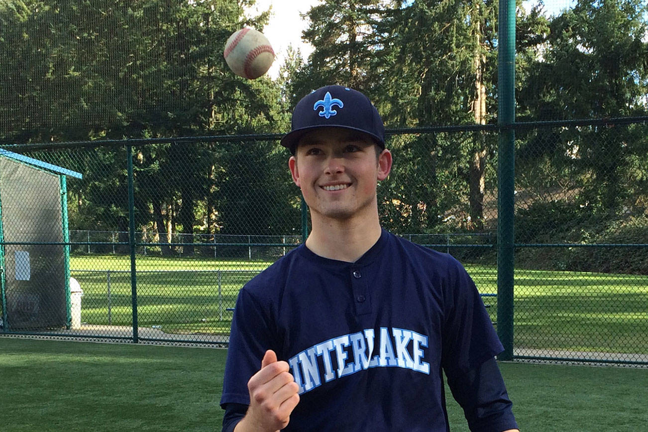 Interlake Saints senior pitcher Nick Bentsen will anchor his team’s pitching staff during the 2018 season. Shaun Scott/staff photo