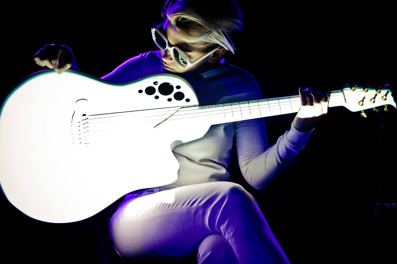 Kaki King performs her latest show “The Neck Is A Bridge To The Body,” which fuses a mesmerizing light show with King’s melodic guitar compositions. Photos courtesy of Simone Cecchetti                                Photo courtesy of Simone Cecchetti